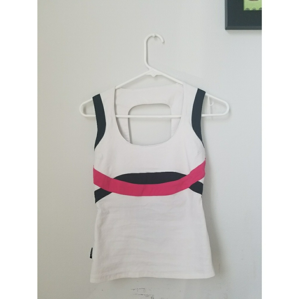 Kitchen Orange Top S White Pink Black Open Back